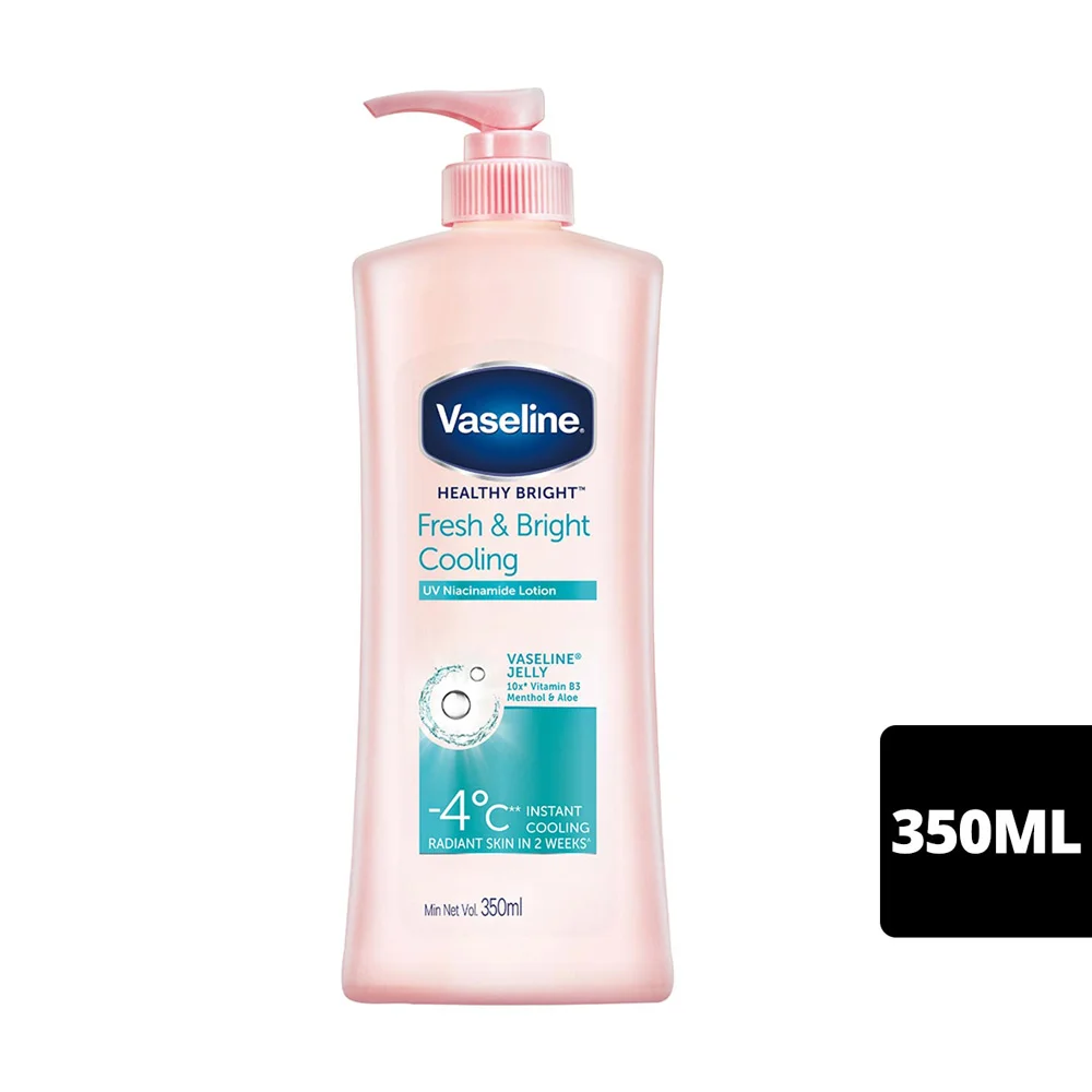 Sữa Dưỡng Thể Vaseline Fresh và Bright Cooling Da Sáng Khỏe Chai 350ml