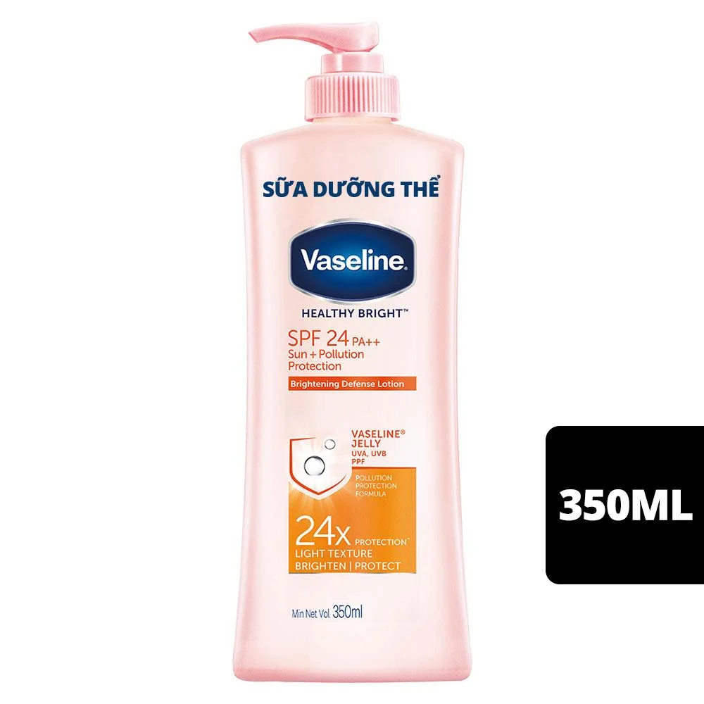 Sữa Dưỡng Thể Vaseline Chống Nắng và Dưỡng Ẩm SPF24 Chai 350ml