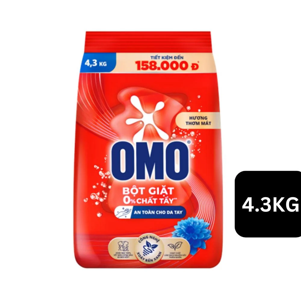 Bột Giặt OMO Hương Thơm Mát 4.3kg