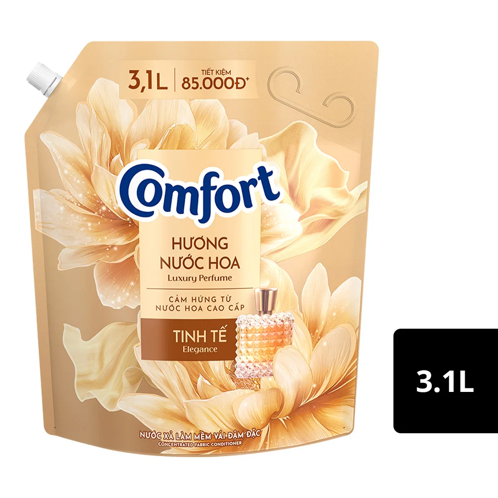 Nước Xả Vải Comfort Hương Nước Hoa Thiên Nhiên Tinh Tế 3.1L