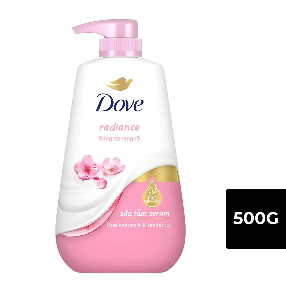 Sữa Tắm Dove Serum Với Pro-Ceramide Sáng Da Rạng Rỡ Chai 500g