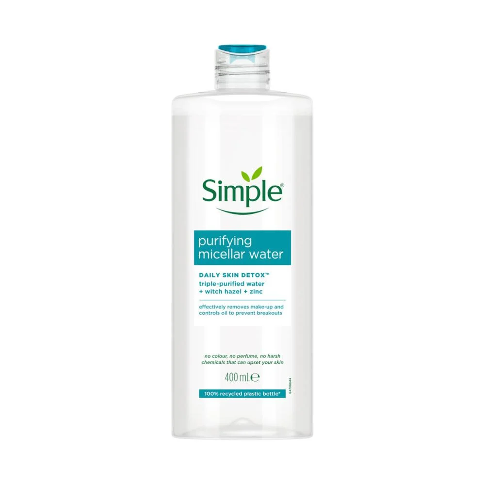 Nước Tẩy Trang Simple Purifying Micellar Water Cho Da Mụn 400ml