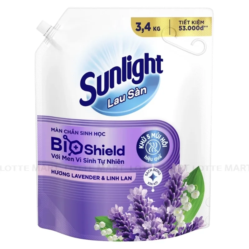 Nước Lau Sàn Sunlight Hương Hoa Lavender 3.4kg