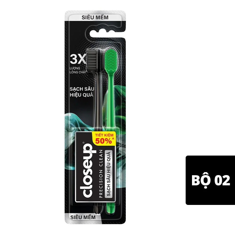 Bàn Chải Đánh Răng Closeup Precision Clean Lông Chải Mềm Mại Vỉ 2 Cây