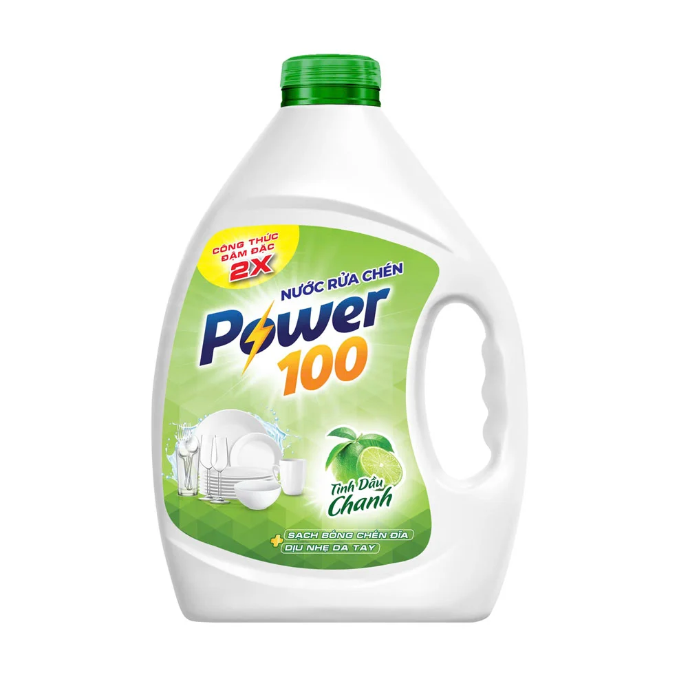 Nước Rửa Chén Power 100 Hương Chanh 3.8/3.5kg