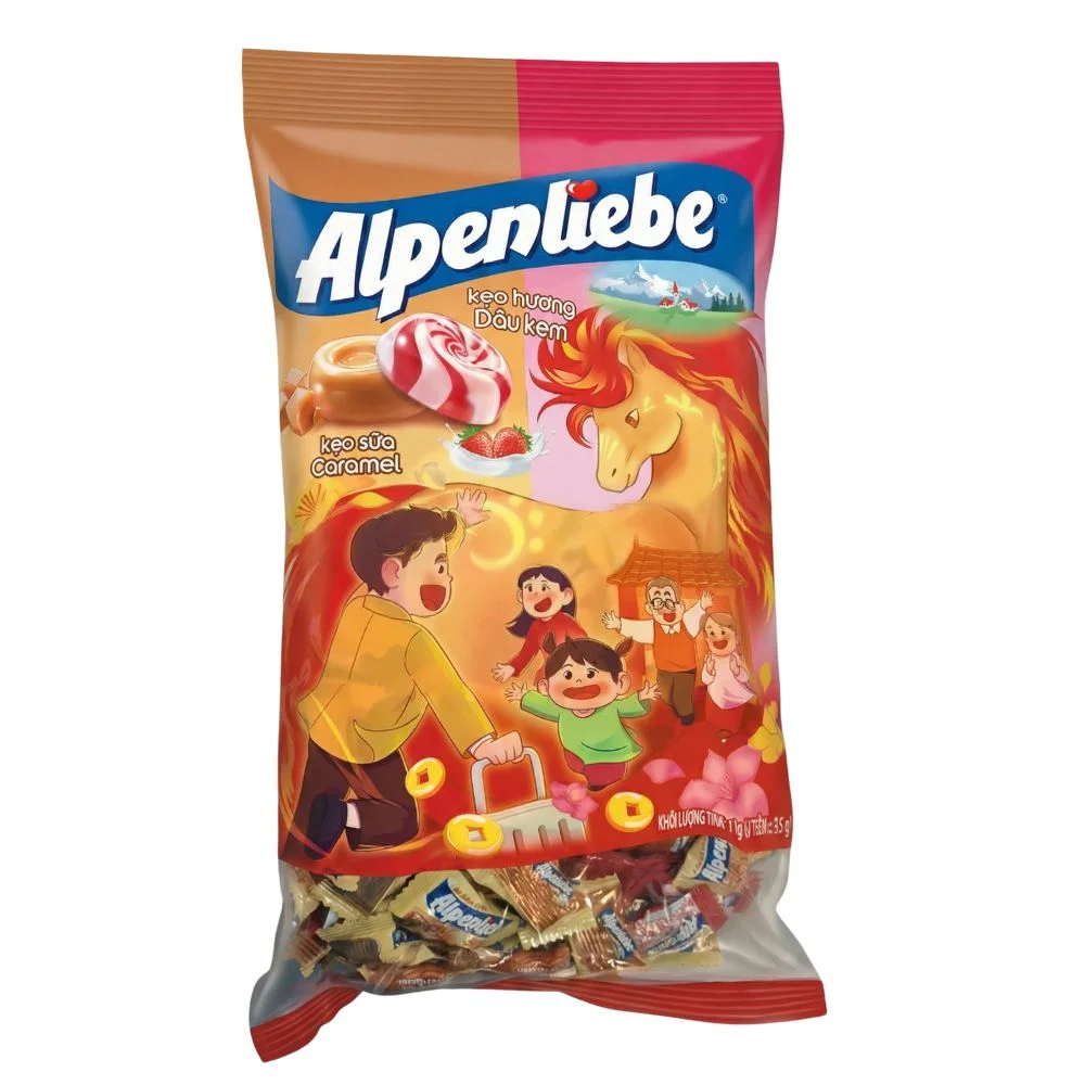 Kẹo Alpenliebe Caramel và Dâu Gói 1kg x