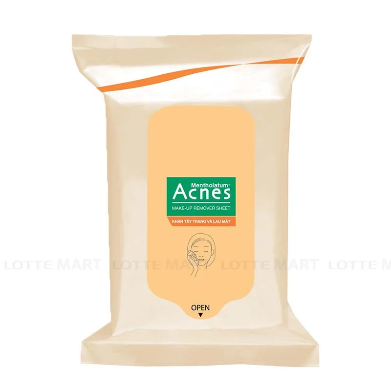 Khăn Tẩy Trang và Lau Mặt Acnes Make-Up Remover Gói 20 Miếng
