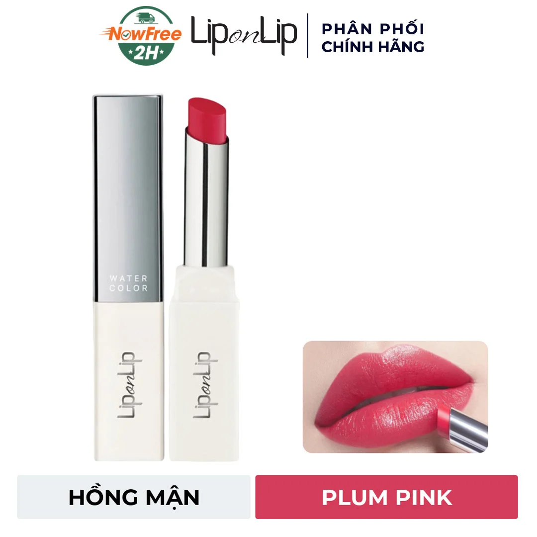 Son Màu Có Dưỡng Lip on Lip Màu Hồng Mận Plum Pink 2.2g