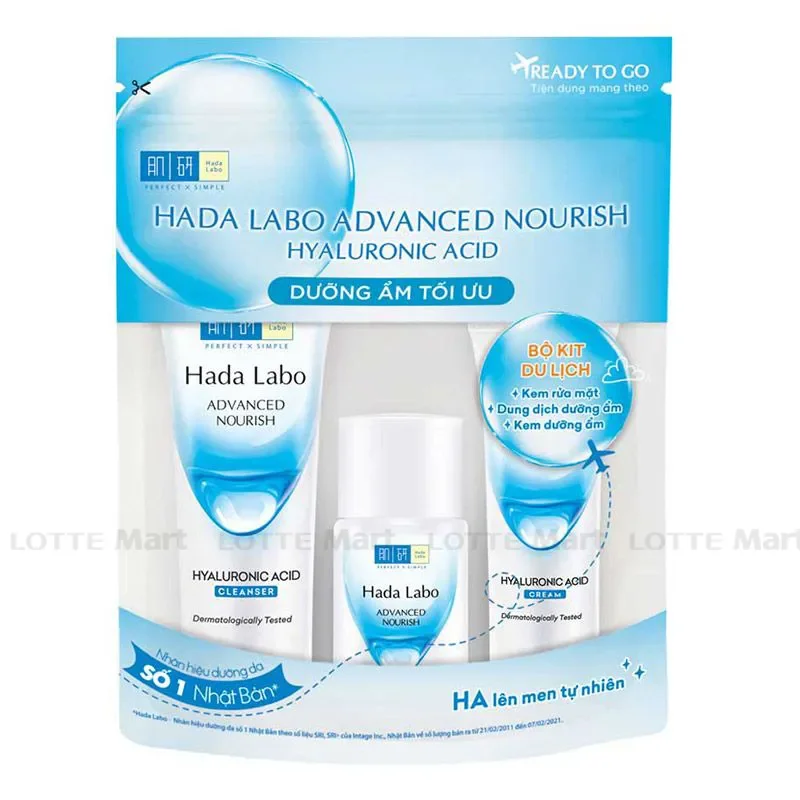Bộ Sản Phẩm Hada Labo Dưỡng Ẩm Da 3 Món 47g
