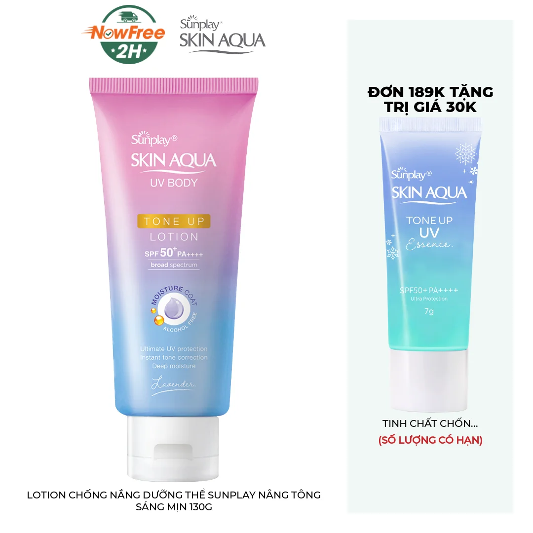 Lotion Chống Nắng Dưỡng Thể Sunplay Nâng Tông Sáng Mịn 130g
