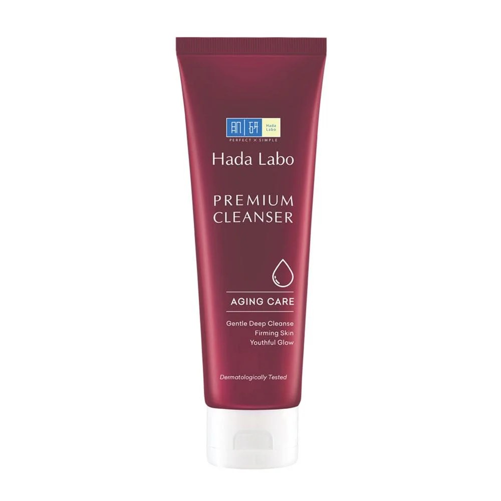 Sữa Rửa Mặt Hada Labo Premium Cleanser Aging Care Hỗ Trợ Ngăn Ngừa Lão Hóa Tuýp 100g