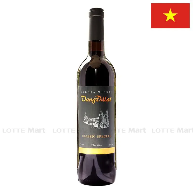 Rượu Vang Đỏ Đà Lạt Classic 12% ABV 750ml