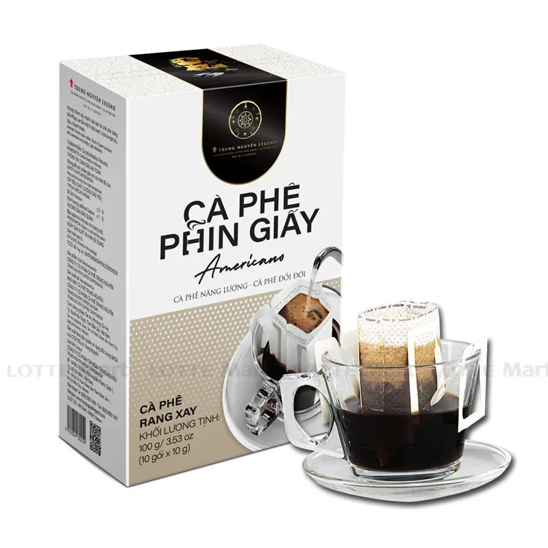 Cà Phê Trung Nguyên Phin Giấy Americano 10Gx10 Gói