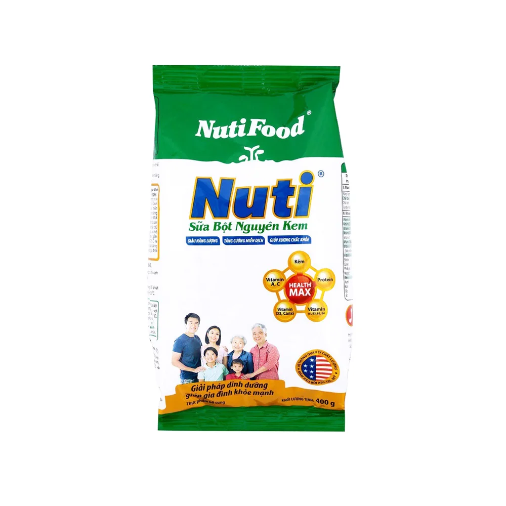 Sữa Bột Nguyên Kem Nutifood Gói 400g