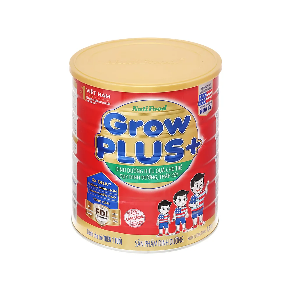 Thực Phẩm Bổ Sung GrowPlus+ Suy Dinh Dưỡng Hộp Thiếc 1.5kg