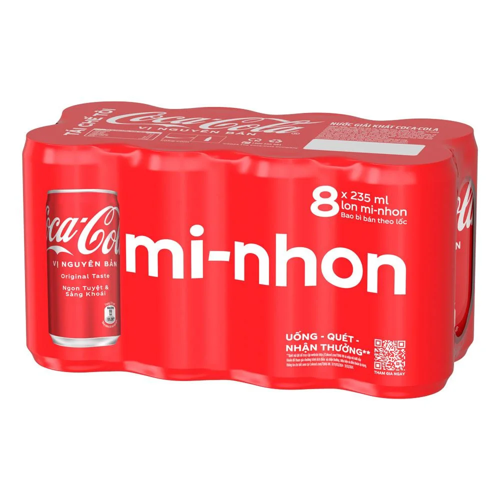 Nước Giải Khát Coca-Cola Lon 8x235ml