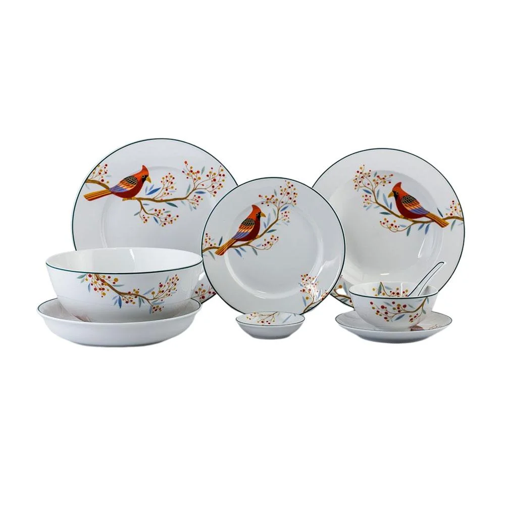 Dĩa Sứ Tròn Quả Đầu Mùa 20cm