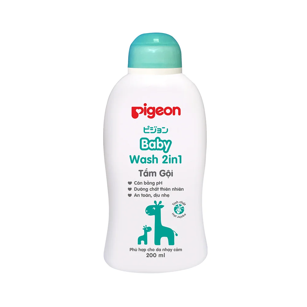 Dầu Tắm Gội Pigeon Baby 2in1 Chiết Xuất Jojoba 200ml