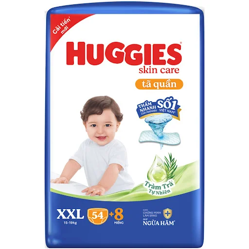 Tã Quần Huggies Size XXL 54 Miếng (>15kg)