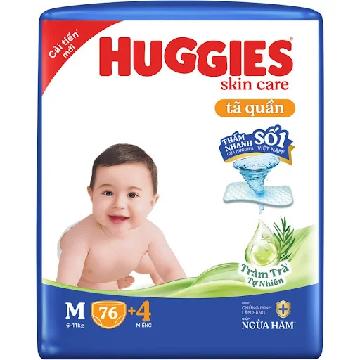 Tã Quần Huggies Super Jumbo Size M 76 Miếng (6-11kg)