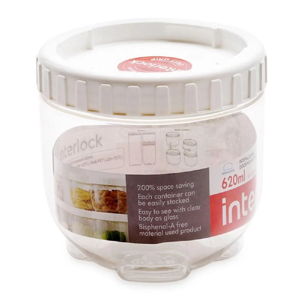 Hũ Nhựa Tròn Interlock INL401W – 620ml
