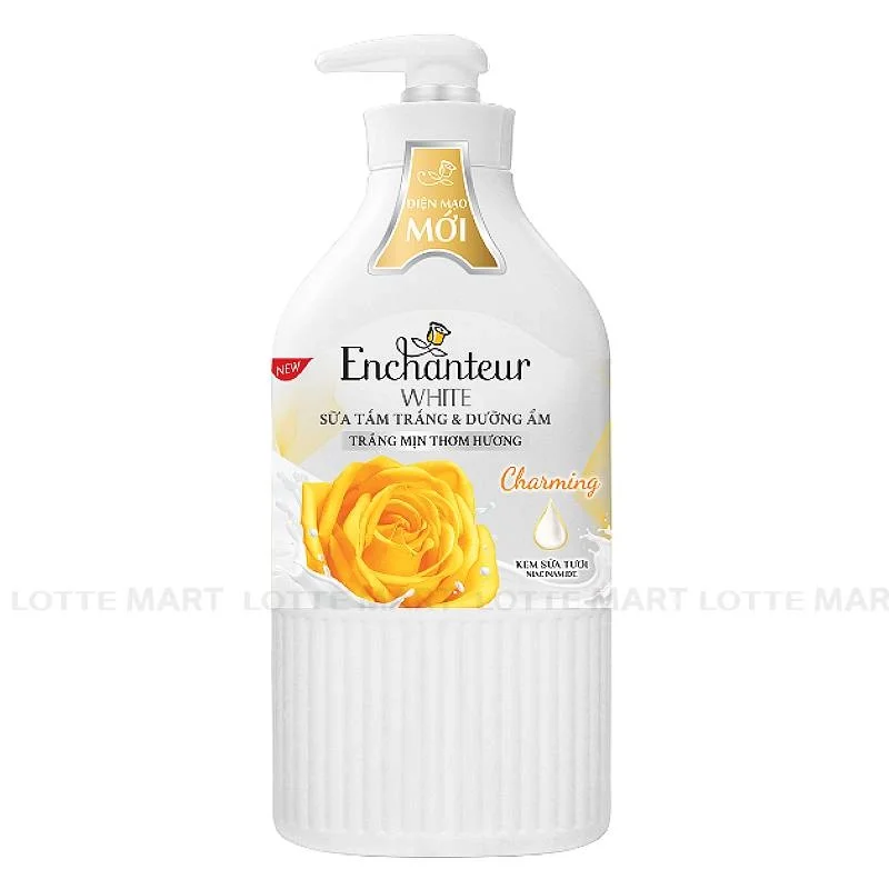 Sữa Tắm Enchanteur Hương Charming Dưỡng Trắng và Dưỡng Ẩm Chai 650g