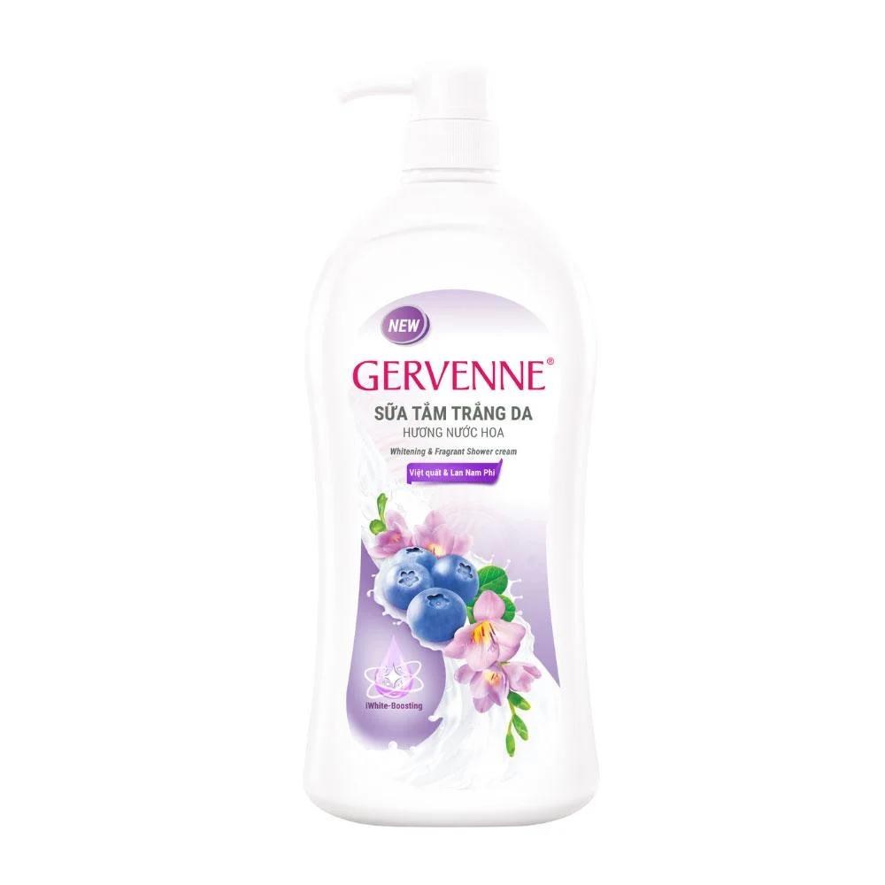 Sữa Tắm Gervenne Trắng Da Hương Việt Quất và Lan Nam Phi Chai 900g