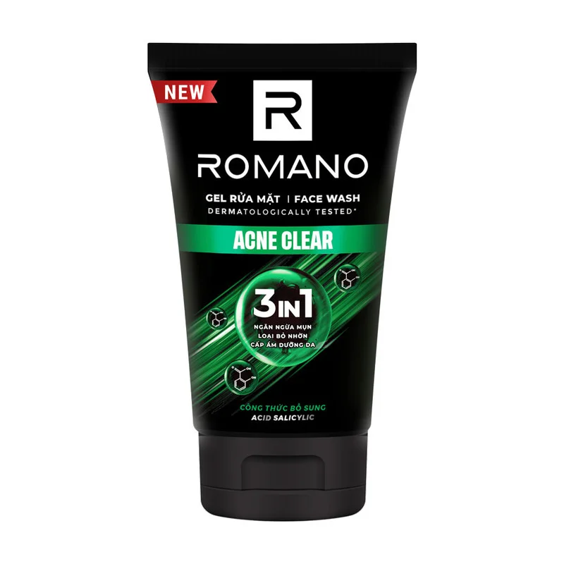 Gel Rửa Mặt Ngăn Ngừa Mụn Romano 100g