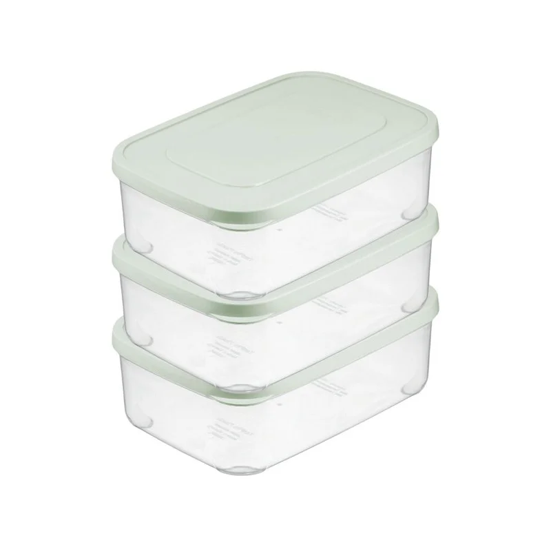 Bộ 3 Hộp Nhựa Thực Phẩm Có Nắp Gài Inochi Hokkaido 1.65L