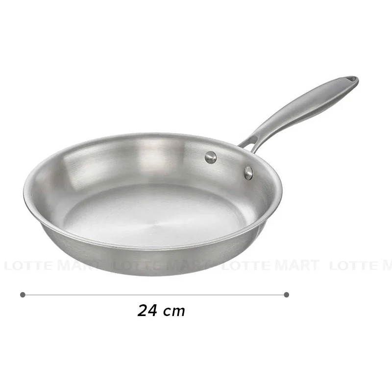 Chảo Rán Inox Đáy Từ Inochi Omi Gourmet 24cm