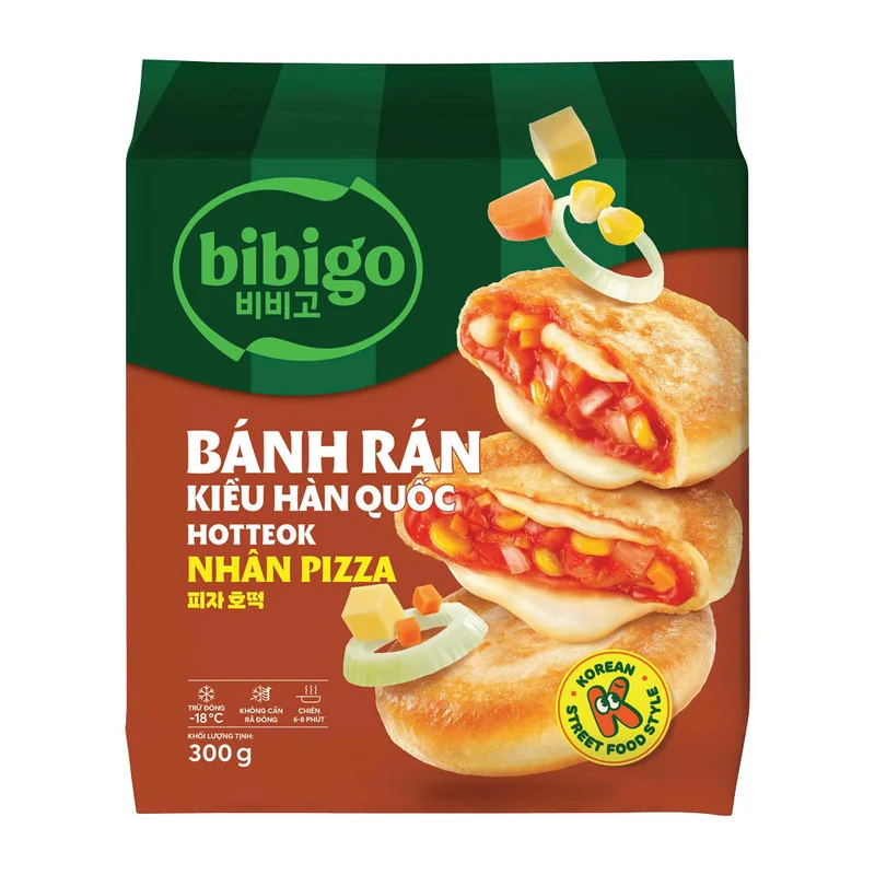 Bánh Rán Kiểu Hàn Quốc Hotteok Nhân Pizza bibigo 300g