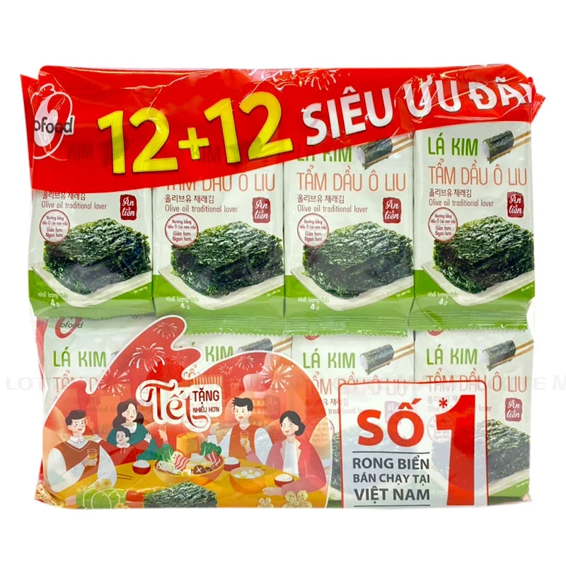 Lá Kim Tầm Dầu Ô Liu O'Food Bịch 24 Gói x 4g