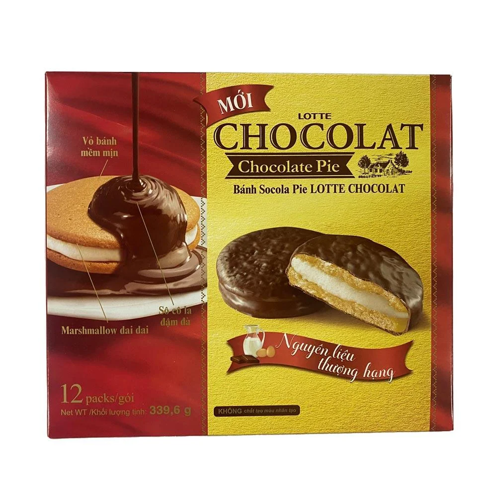 Bánh Lotte Chocolat Socola Pie 12 Cái Hộp 339.6g