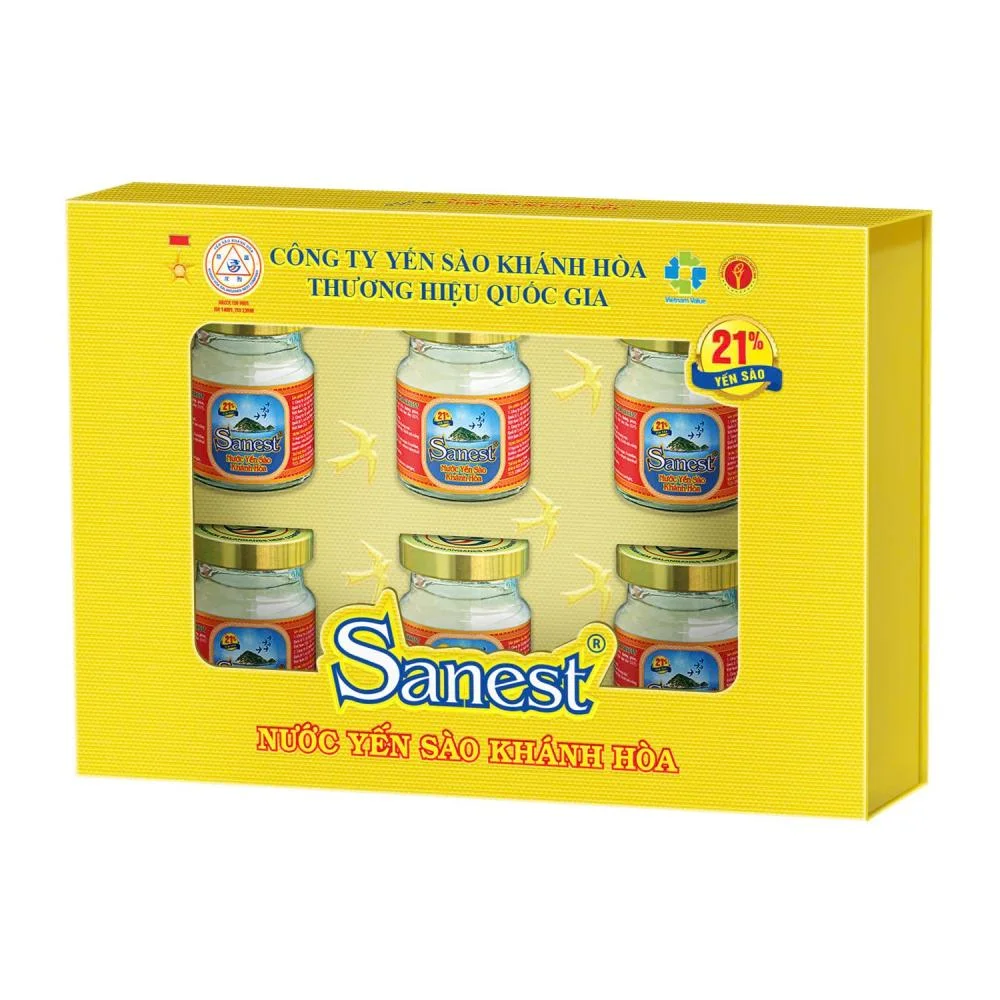 Yến Sào 21% Sanest Hộp 6 Lọ x 70ml