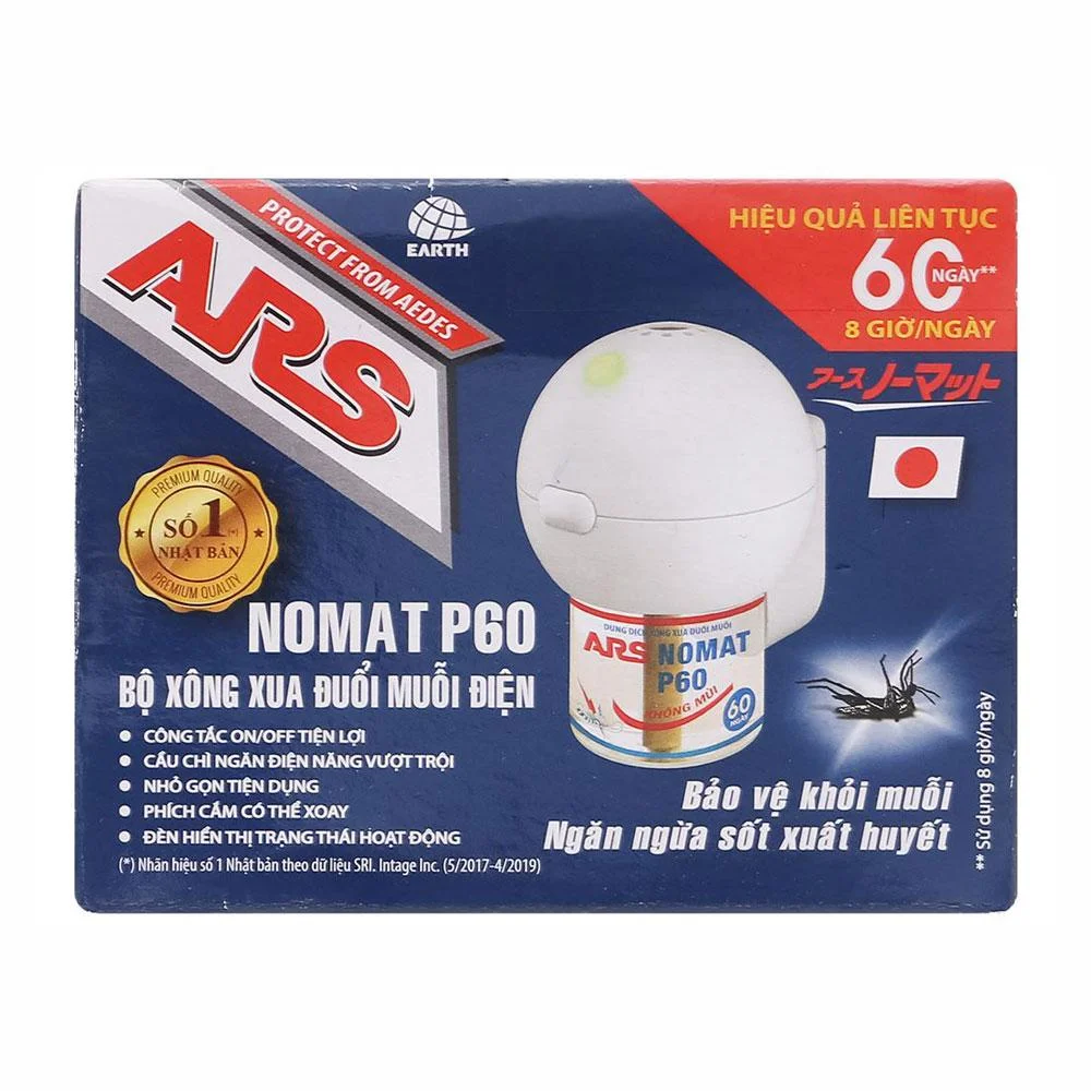 Bộ Xông Đuổi Muỗi Ars Nomat P60 45ml