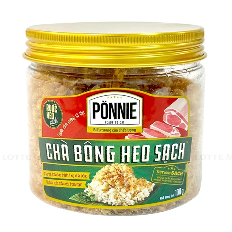 Chà Bông Heo Ponnie Hũ 100g