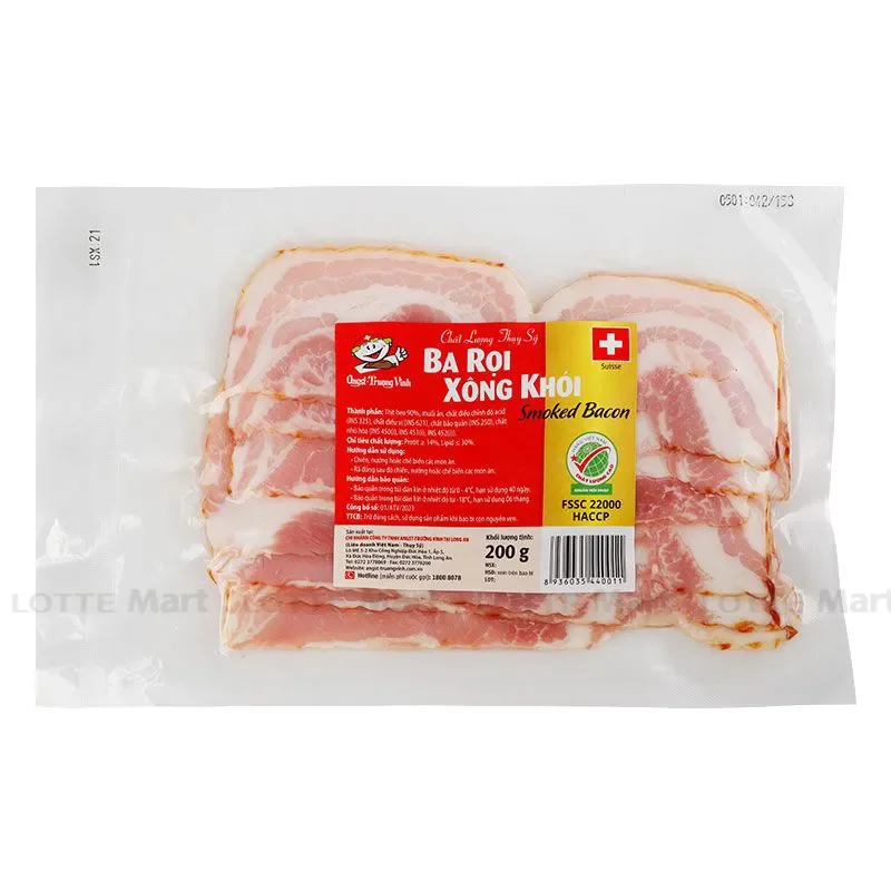 Ba Rọi Xông Khói Smoked Bacon Trường Vinh Gói 200g