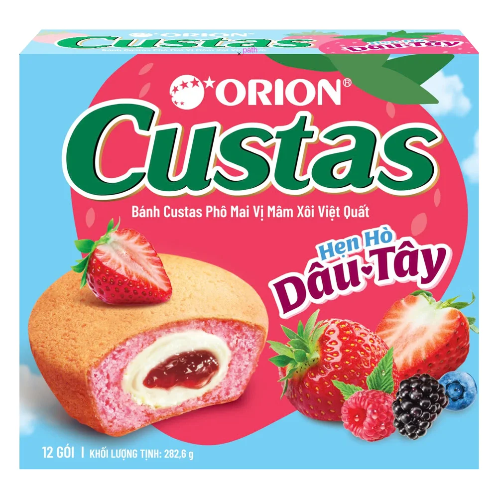 Bánh Custas Orion Phô Mai Việt Quốc Hộp Giấy 282.6g
