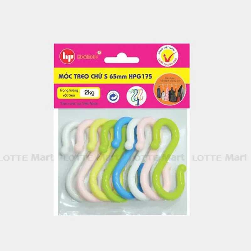 Móc Treo Chữ S Hofaco 65mm HPG175 (Giao Màu Ngẫu Nhiên)