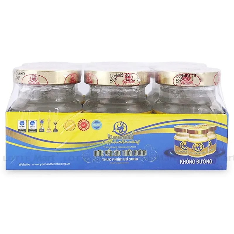 Lốc 6 Hũ Nước Yến Sào Thiên Hoàng Không Đường Hũ 70ml