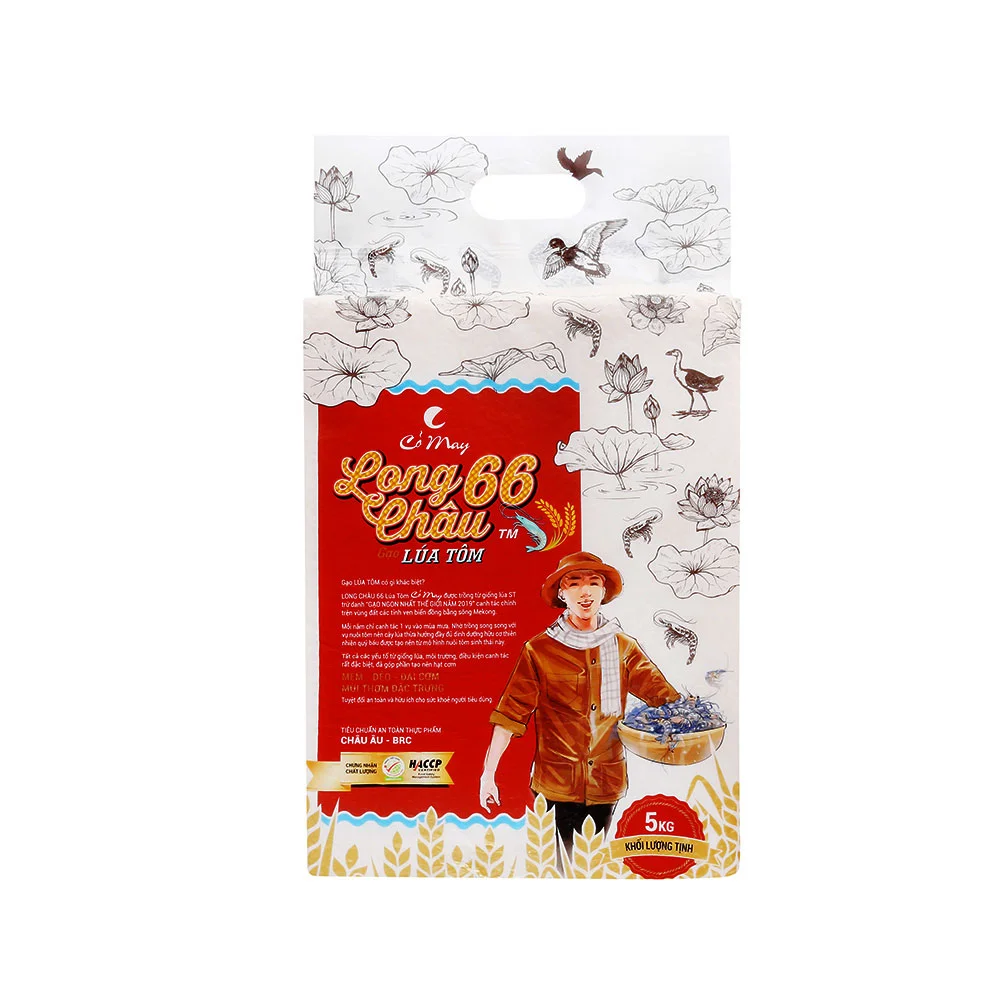 Gạo Long Châu 66 ST25 Lúa Tôm Cỏ Mây 5kg