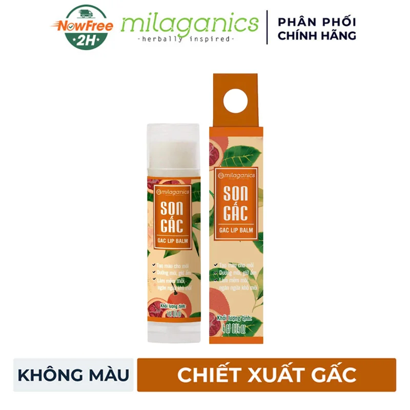 Son Dưỡng Môi Milaganics Gấc Dưỡng Ẩm, Giảm Thâm Môi 4g