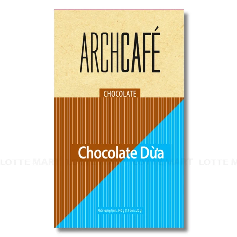 Bột Chocolate Vị Dừa Archcafe Hộp 12 Gói 20g