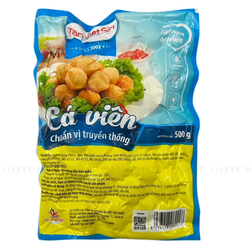 Cá Viên Tân Việt Sin Gói 500g