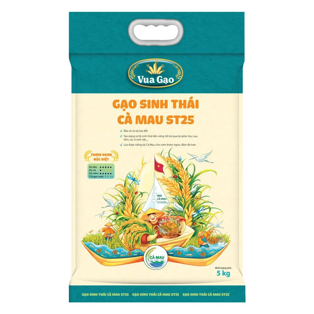 Gạo Sinh Thái Cà Mau ST25 VG 5kg