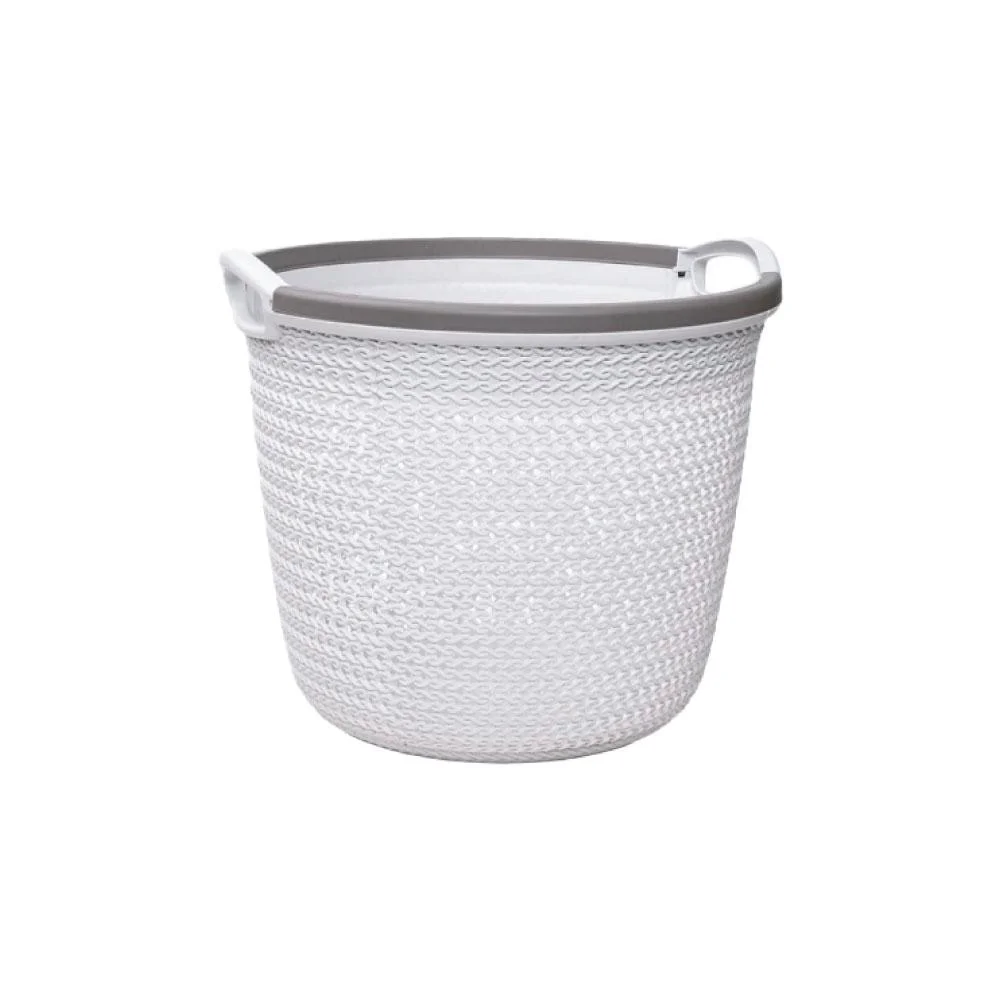 Sọt Nhựa Mây Tròn Biohome Size L 35.5x42x27cm 770g
