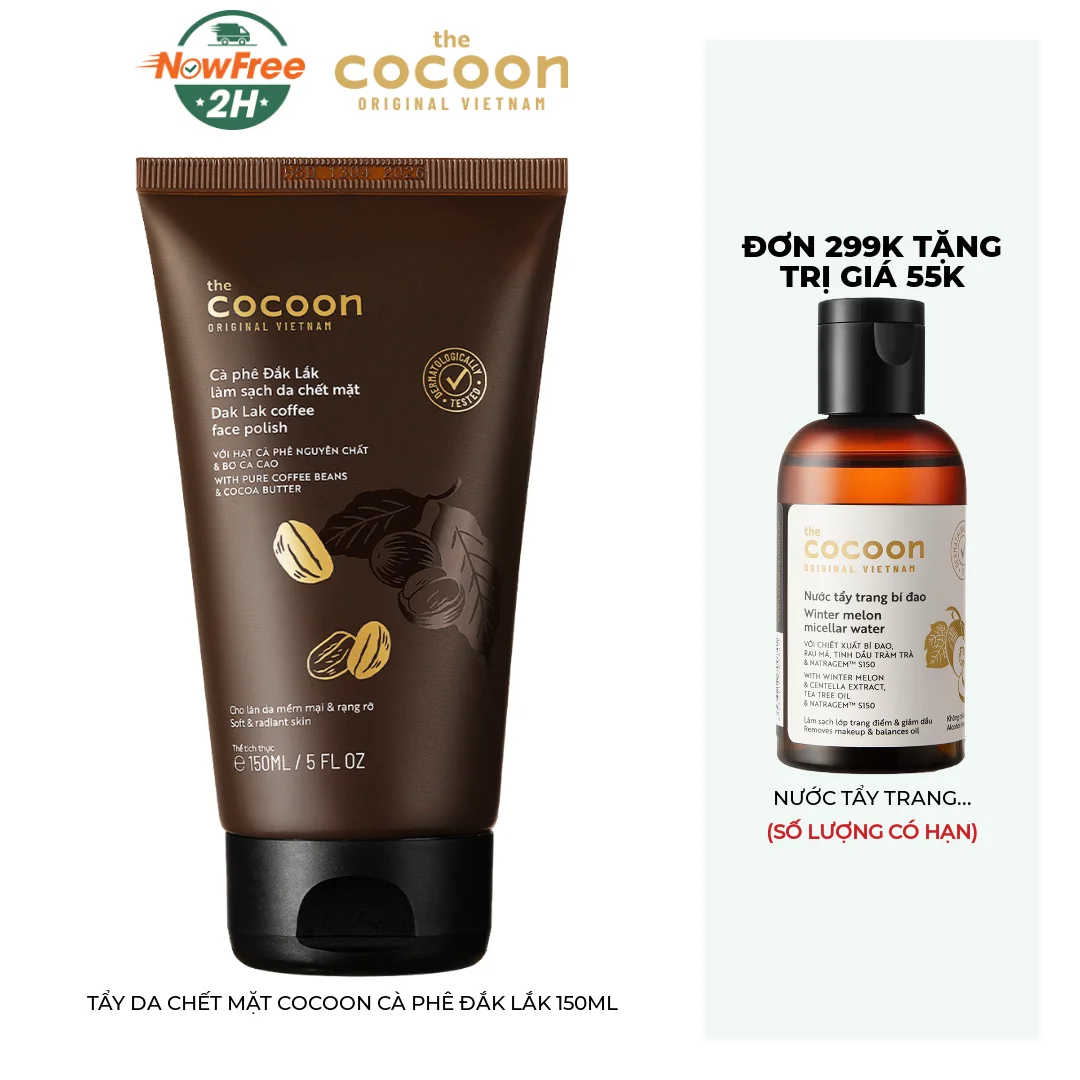 Tẩy Da Chết Mặt Cocoon Cà Phê Đắk Lắk 150ml