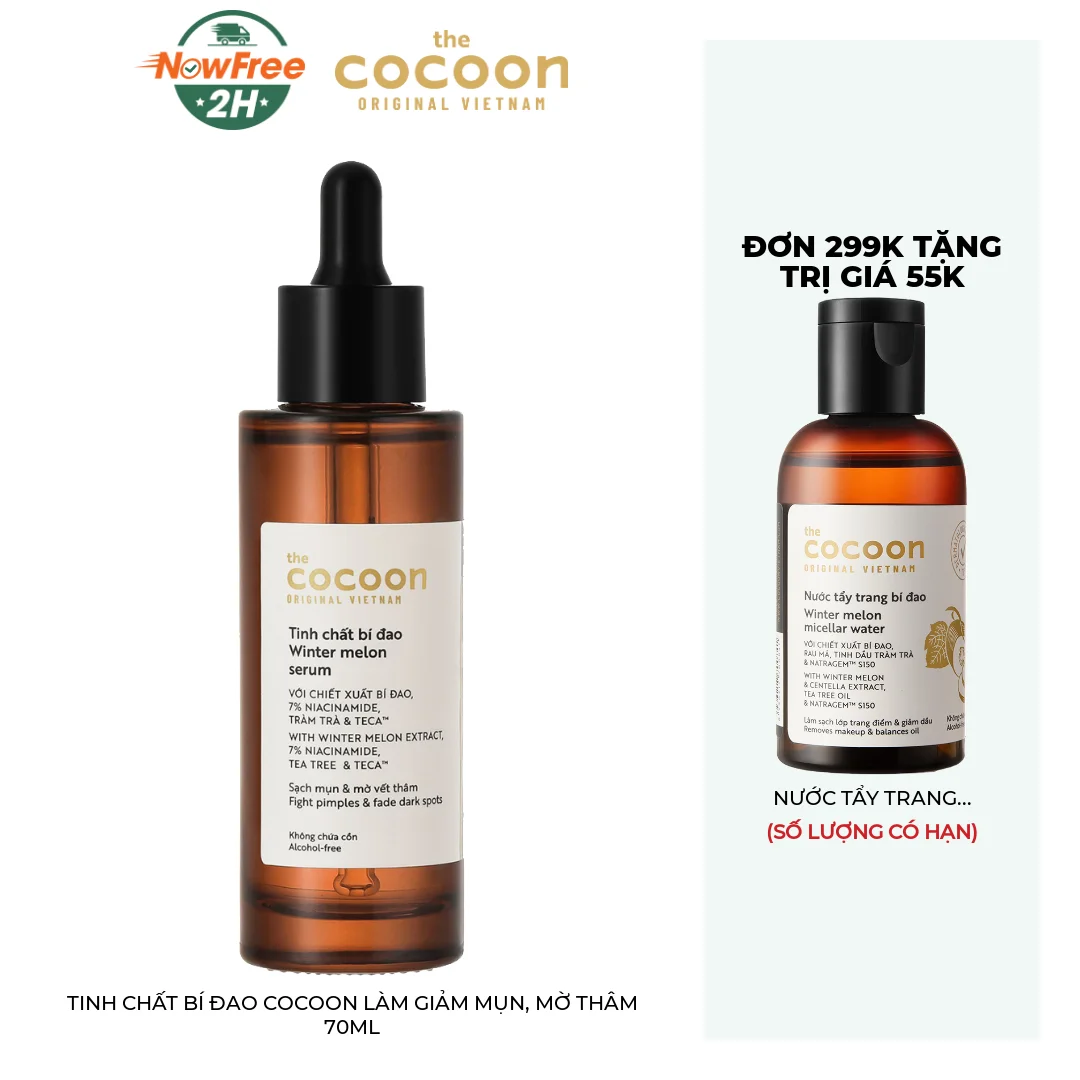 Tinh Chất Bí Đao Cocoon Làm Giảm Mụn, Mờ Thâm 70ml