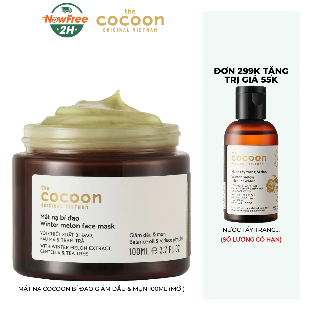 Mặt Nạ Cocoon Bí Đao Giảm Dầu & Mụn 100ml (Mới)