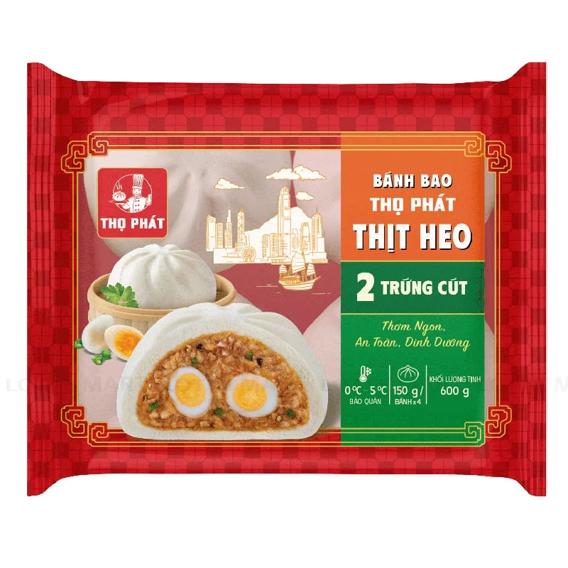 Bánh Bao Thọ Phát Thịt Heo Hai Trứng Cút 600g